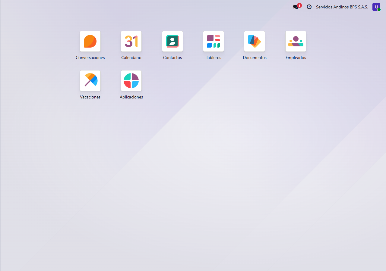 Lanzador de Odoo sin la aplicación Nómina BPS pese a estar instalada